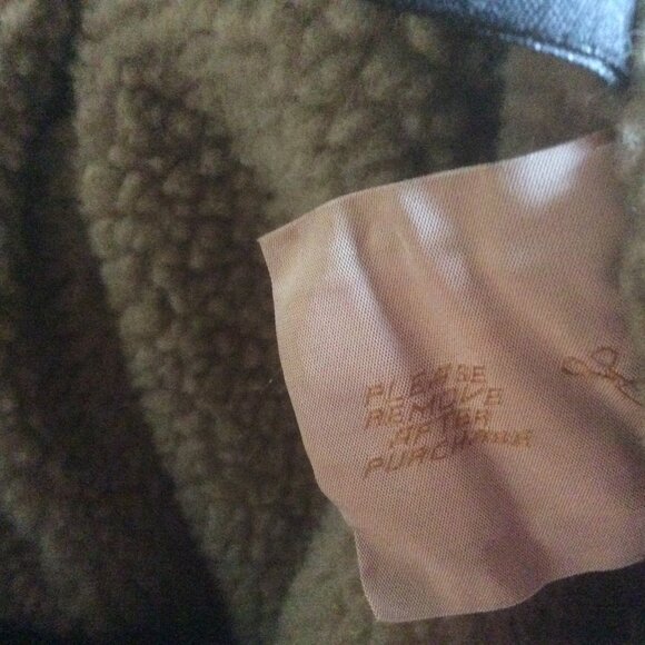 Stanley Black Hooded Canvas Faux Sherpa Lined Heavy Duty Utility Jacket Medium - Picture 7 of 7